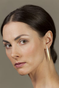 Gold-plated silver earrings from the series Lible